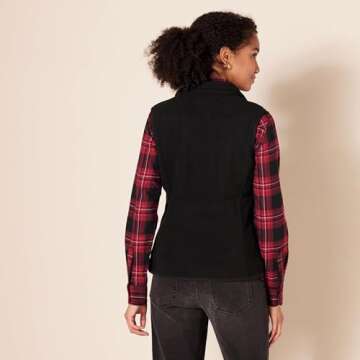 Amazon Essentials Women's Classic-Fit Sleeveless Polar Soft Fleece Vest (Available in Plus Size), Black, Small