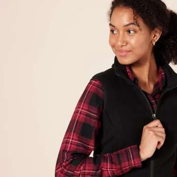 Amazon Essentials Women's Classic-Fit Sleeveless Polar Soft Fleece Vest (Available in Plus Size), Black, Small