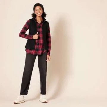 Amazon Essentials Women's Classic-Fit Sleeveless Polar Soft Fleece Vest (Available in Plus Size), Black, Small