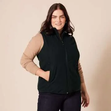 Amazon Essentials Women's Classic-Fit Sleeveless Polar Soft Fleece Vest (Available in Plus Size), Black, Small