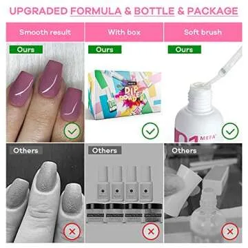 MEFA Dip Powder Nail Starter Kit 4 Colors Candy Sweet Color Dipping Powder System Starter Nail Kit Acrylic Dipping System for French Nail Manicure No Nail Lamp Needed