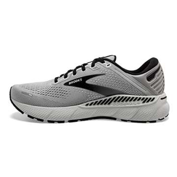 Brooks Men's Adrenaline GTS 22 Supportive Running Shoe - Alloy/Grey/Black - 11.5 Medium