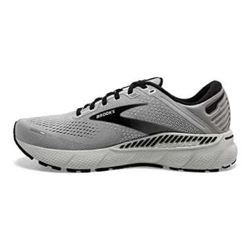 Brooks Men's Adrenaline GTS 22 Supportive Running Shoe - Alloy/Grey/Black - 11.5 Medium