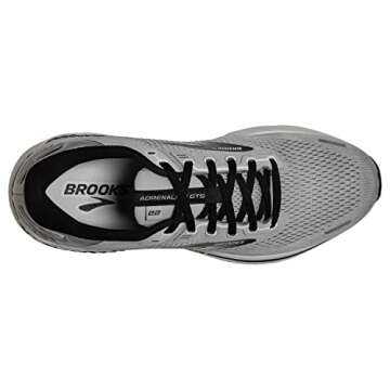 Brooks Men's Adrenaline GTS 22 Supportive Running Shoe - Alloy/Grey/Black - 11.5 Medium
