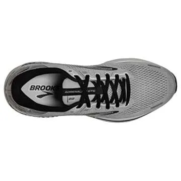 Brooks Men's Adrenaline GTS 22 Supportive Running Shoe - Alloy/Grey/Black - 11.5 Medium