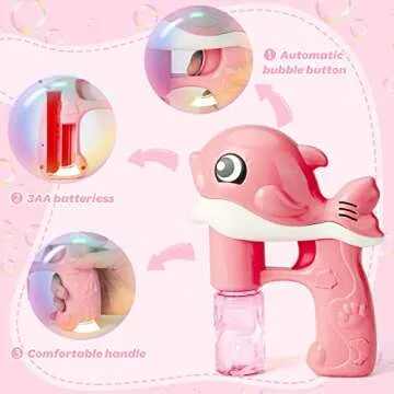 Automatic Bubble Gun Toy for Kids - Fun Summer Activity