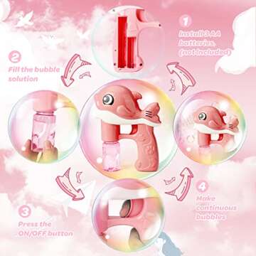 Automatic Bubble Gun Toy for Kids - Fun Summer Activity