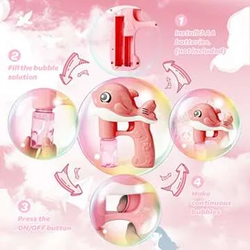 Automatic Bubble Gun Toy for Kids - Fun Summer Activity