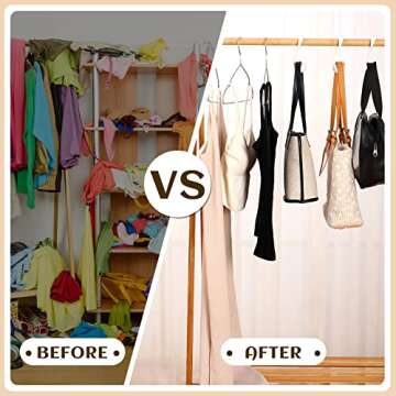 Yalikop Purse Hanger Hooks - Durable Organizer Set of 6