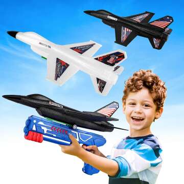 F-16 Fighting Falcon Airplane Launcher Toy for Kids