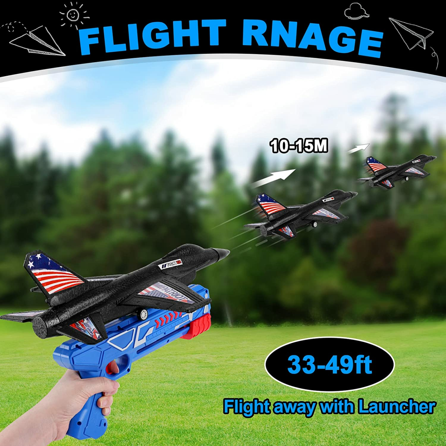 F-16 Fighting Falcon Airplane Launcher Toy for Kids
