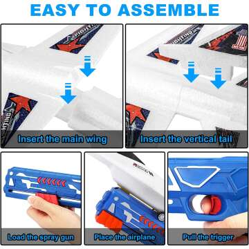 F-16 Fighting Falcon Airplane Launcher Toy for Kids