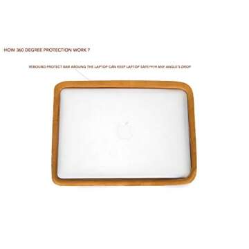 Kinmac 360° Protective Vertical Style Laptop Sleeve Case Bag with Pocket for MacBook Pro 14 inch,iPad Pro 12.9" and 13.5 inch-14 inch Laptop (Grey Canvas)