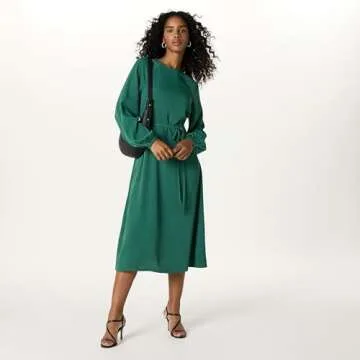 Elegant Dolman Sleeve Midi Dress by The Drop
