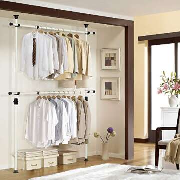 PRINCE HANGER Rack Heavy Duty One Touch System Load 352LBS Clothing Racks for Hanging Clothes Metal ...