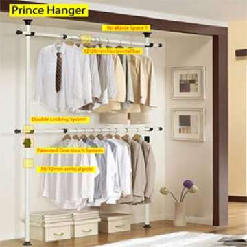 Heavy Duty PRINCE HANGER Rack with Quick One-Touch Setup