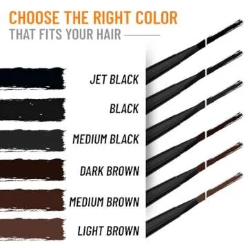 Beard Pen Filler for Men - Barber Styling Grooming Pencil - Waterproof Proof, Sweat Proof, Long Lasting Solution with Natural Finish - Cover Beard and Scalp Patches in Seconds - Black 1 Pack