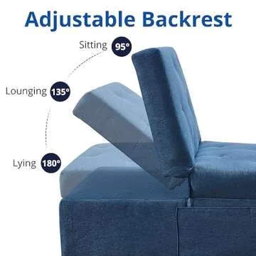 Cozy Castle Folding Sofa Bed, Convertible Sleeper Chair with Pillow and Foldable Mattress for Back Support, Futon Sofa Bed for Bedroom, Living Room, and Small Spaces