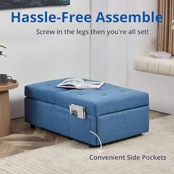 Cozy Castle Folding Sofa Bed, Convertible Sleeper Chair with Pillow and Foldable Mattress for Back Support, Futon Sofa Bed for Bedroom, Living Room, and Small Spaces