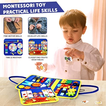 Gefanke Busy Board - Montessori Sensory Toy for Kids
