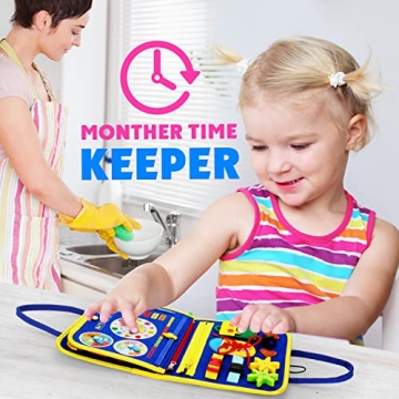 Gefanke Busy Board - Montessori Sensory Toy for Kids