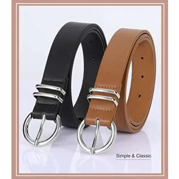 VONMELLI Women's Stylish Leather Belts for Every Occasion