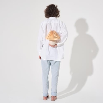 Brightech Serena LED Table Lamp with Pleated Shade - Cozy Lighting