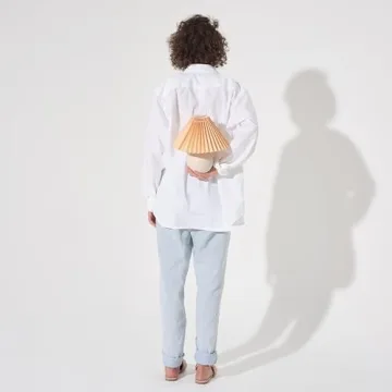 Brightech Serena LED Table Lamp with Pleated Shade - Cozy Lighting