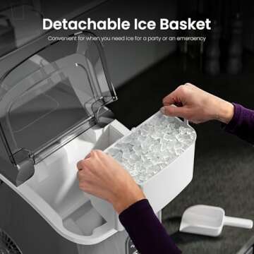 Kismile Portable Nugget Ice Maker for Any Occasion