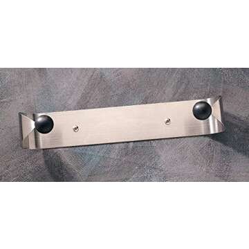 Prodyne Under Cabinet Paper Towel Holder, Silver and Black Small