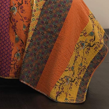 Lush Decor Royal Empire Reversible Quilt Set - King - Tangerine