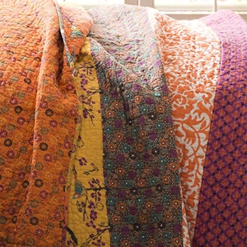 Lush Decor Royal Empire Reversible Quilt Set - King - Tangerine