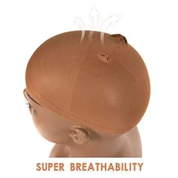 Comfortable Brown Wig Caps for Every Occasion - 12 Pack