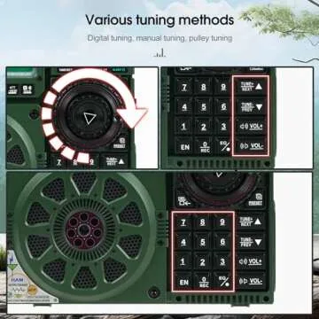 Retekess TR113 Shortwave Radio, FM MW SW LW WB AIR CB SSB Full Band Radio with APP Control, Extra Antenna, TF, Dual Display, Rechargeable Ham Receiver
