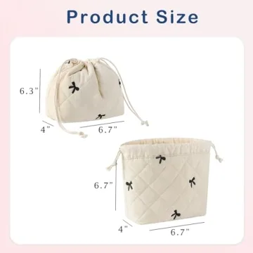 Cotton Drawstring Makeup Bag - Adorable Travel Accessory