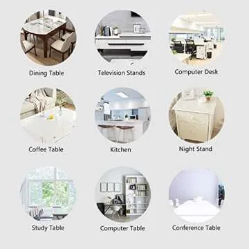 Leffora Custom 1.5mm Thick Crystal Clear Table Cover Protector 28 x 72 Inch Waterproof PVC Protective Table Pad Transparent Mat for Coffee Table, Dining Room Table, Office Desk, End Table/Night Stand