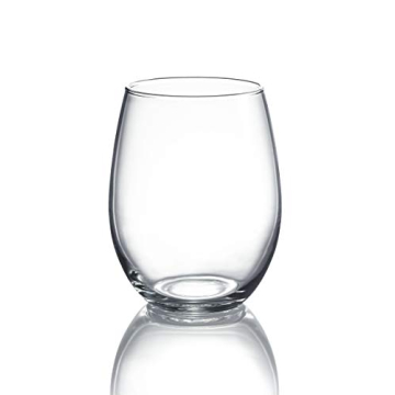 Elegant Luminarc Stemless Wine Glass Set of 12 - 15 oz