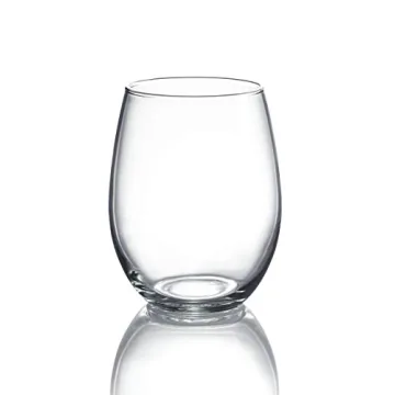 Elegant Luminarc Stemless Wine Glass Set of 12 - 15 oz