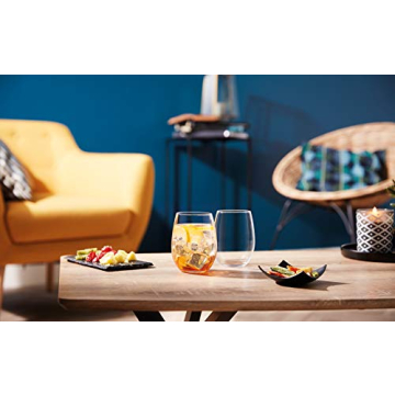 Elegant Luminarc Stemless Wine Glass Set of 12 - 15 oz