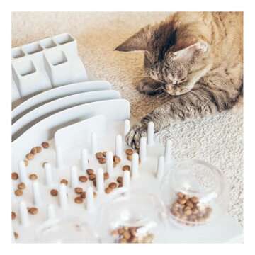 TRIXIE Fun Board Strategy Game for Cats, Puzzle Toy, Treat Dispenser, Interactive Play, Mental Stimulation