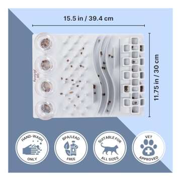 TRIXIE Fun Board Strategy Game for Cats, Puzzle Toy, Treat Dispenser, Interactive Play, Mental Stimulation