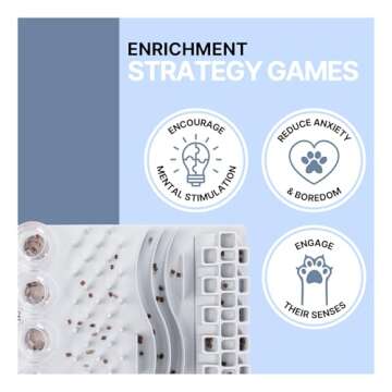TRIXIE Fun Board Strategy Game for Cats, Puzzle Toy, Treat Dispenser, Interactive Play, Mental Stimulation