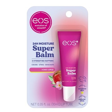 eos 24H Moisture Super Balm- Honey Apple, Lip Mask, Day or Night Lip Treatment, Made for Sensitive S...