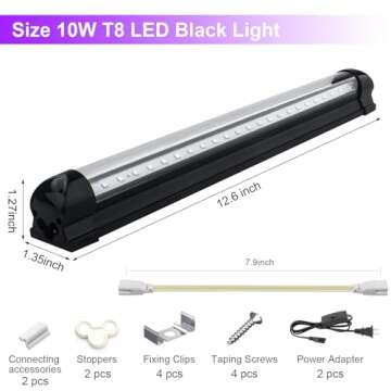 BOSITE 2 Pack 10W 48 LED Black Light Bars for Parties