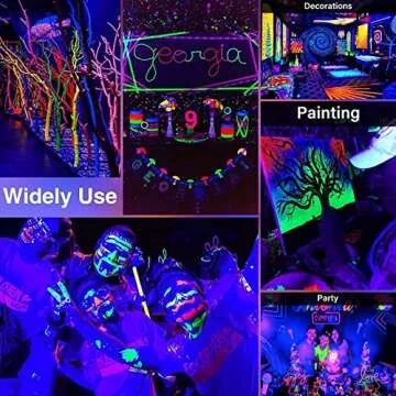 BOSITE 2 Pack 10W 48 LED Black Light Bars for Parties