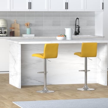 Leader Accessories Adjustable Bar Stools Set of 2 in Yellow