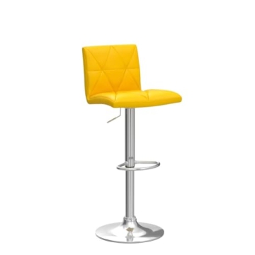 Leader Accessories Adjustable Bar Stools Set of 2 in Yellow