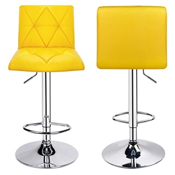 Leader Accessories Adjustable Bar Stools Set of 2 in Yellow