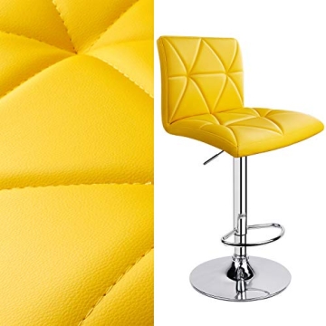 Leader Accessories Adjustable Bar Stools Set of 2 in Yellow