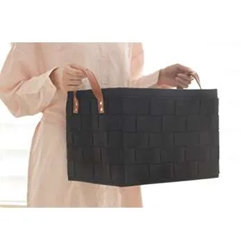 Collapsible Felt Storage Bin for Organizing Home & Nursery
